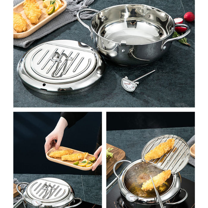 Olla Japonesa Tempura – Control de Temperatura – Frituras Perfectas y Seguras en Minutos