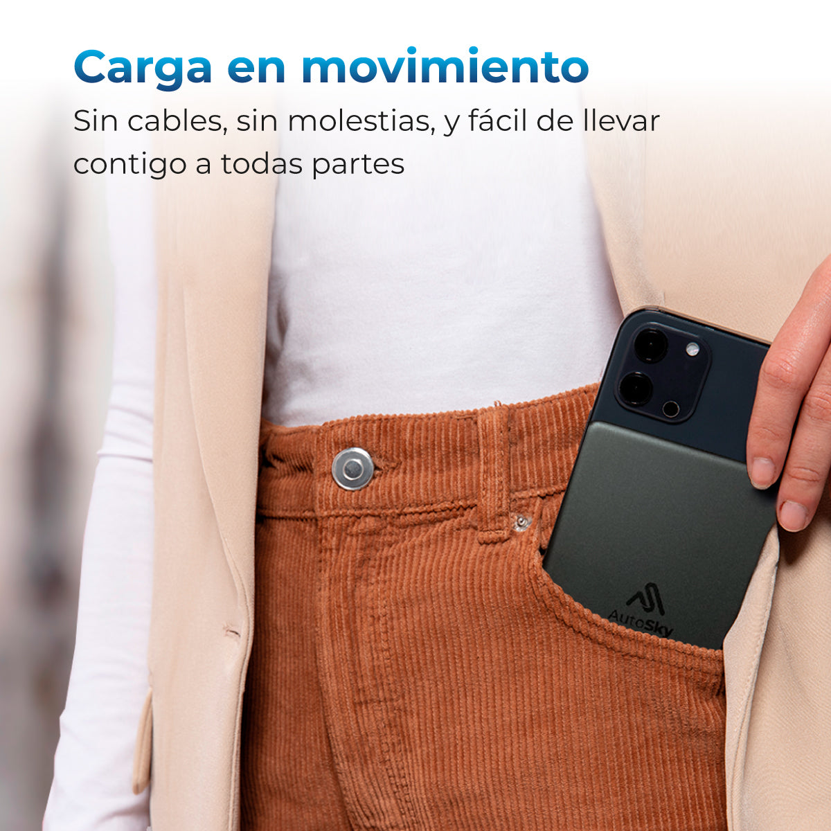 Batería Portátil Magnética Inalámbrica – Carga Segura sin Cables – Energía Confiable