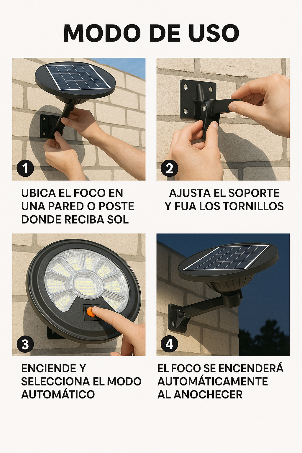 Farola Solar LED UFO 300W – Iluminación 360° Automática – Ahorra luz y asegura tu hogar desde el primer día