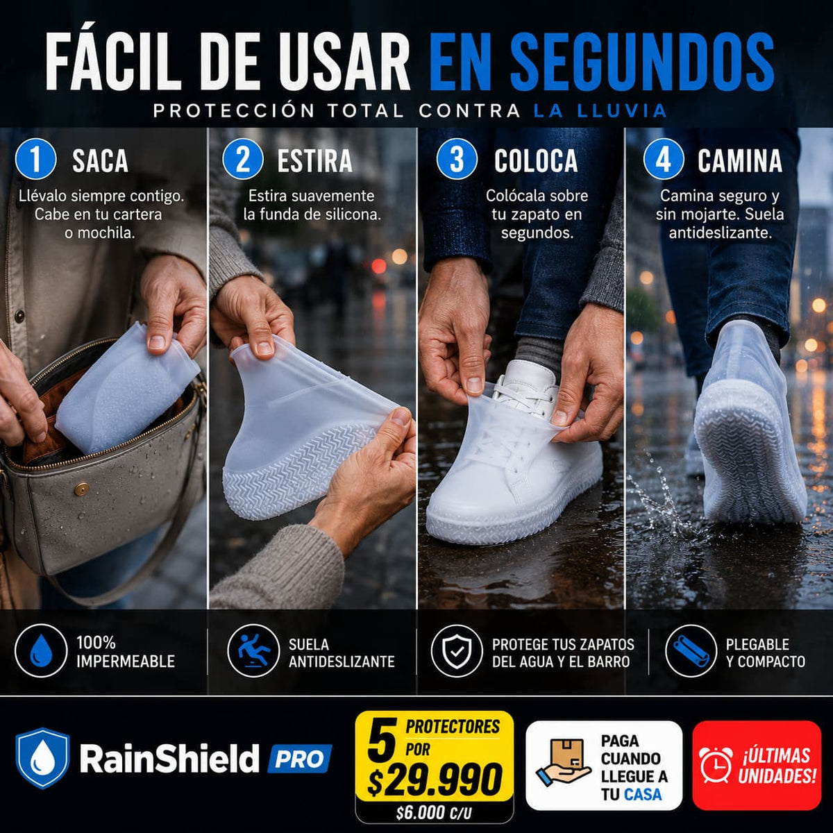 RainShield Pro — 5 Protectores Impermeables por Solo $6.000 c/u