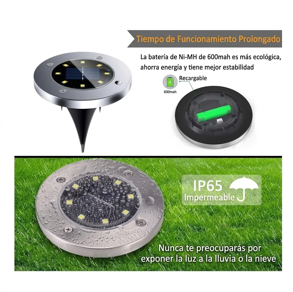 LumPath Pro 4x1 - Ilumina tu jardín sin cables ni electricidad
