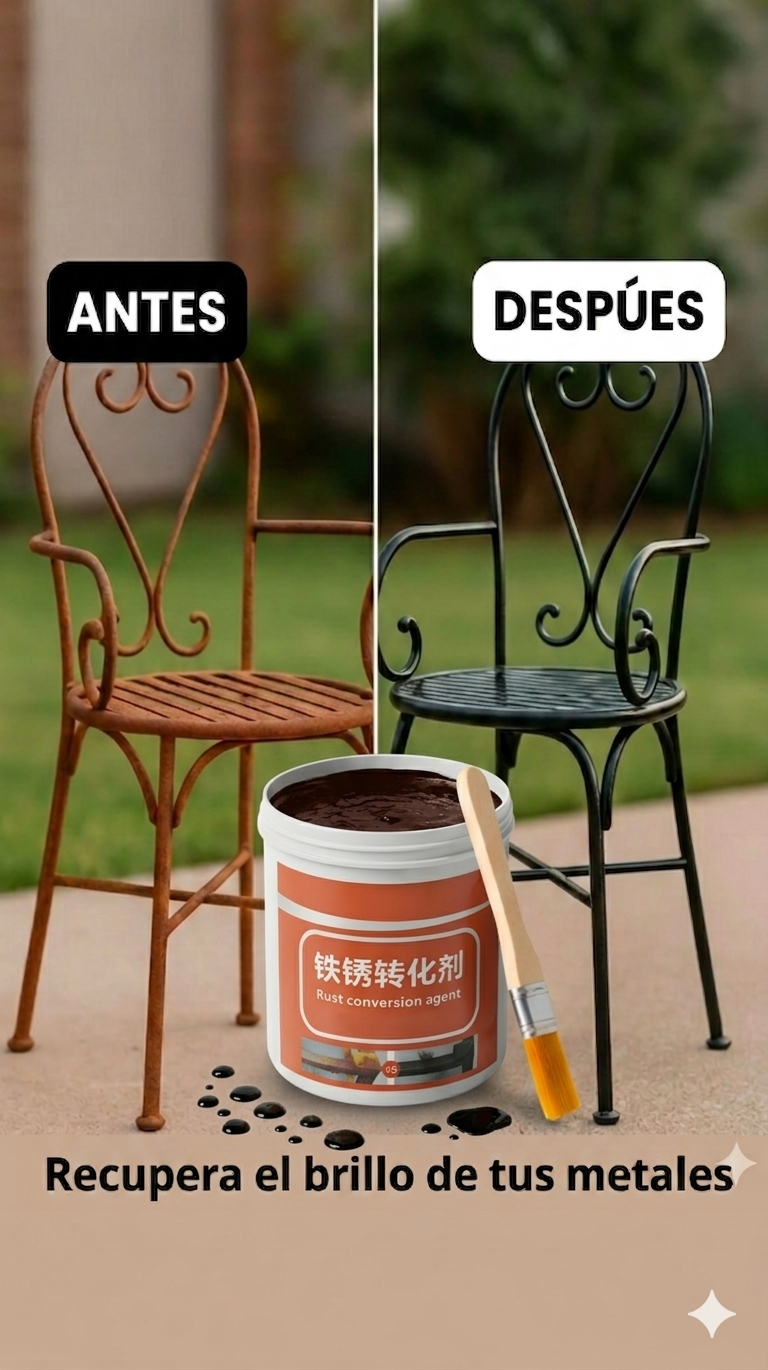Pintura Antióxido 1kg - Elimina el Óxido Fácil - Recupera Metales en Solo Minutos