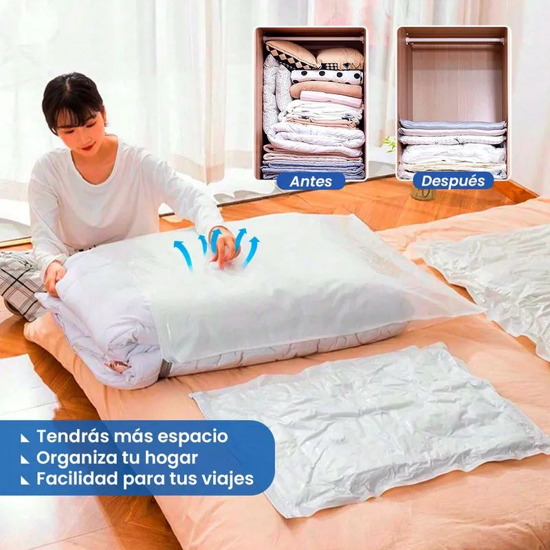 Kit de Bolsas al Vacío – Compresión Inteligente – Ordena tu clóset en minutos