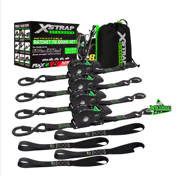 PACK 2: Correa Automática Retráctil – Ajuste Rápido – Sujeta tu carga firme y segura en segundos