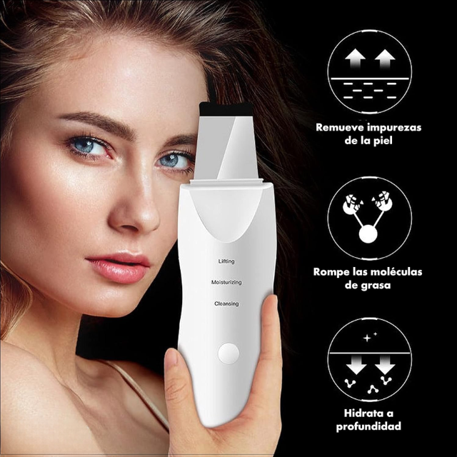 Espátula Facial Ultrasónica – Limpieza Profunda – Piel Más Suave Desde el Primer Uso