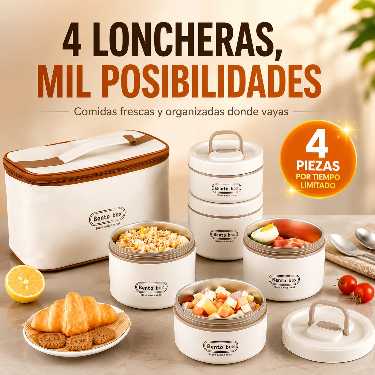 NutriBox4 - Las 4 Loncheras que Organizan tu Semana