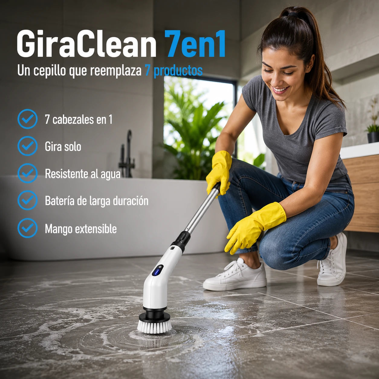 GiraClean 7en1 - Un cepillo que reemplaza 7 productos