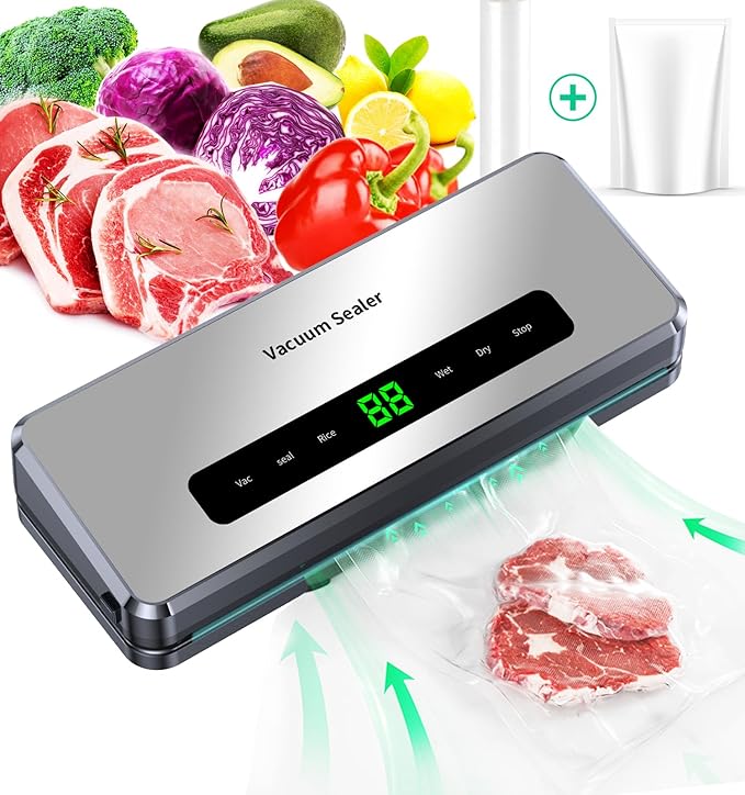 Selladora al Vacío Touch – Conserva tus alimentos hasta 5 veces más frescos desde el primer uso