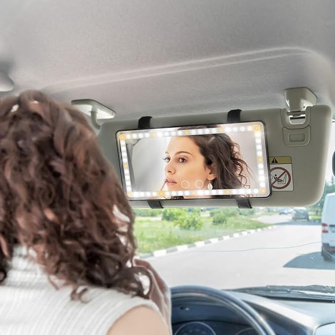 Espejo LED para Auto – Maquillaje Preciso – Arréglate Perfecto en Minutos