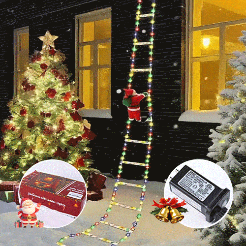 Luces Santa Claus Escalador – Decoración Rápida – Ilumina tu hogar en minutos con ambiente navideño visible