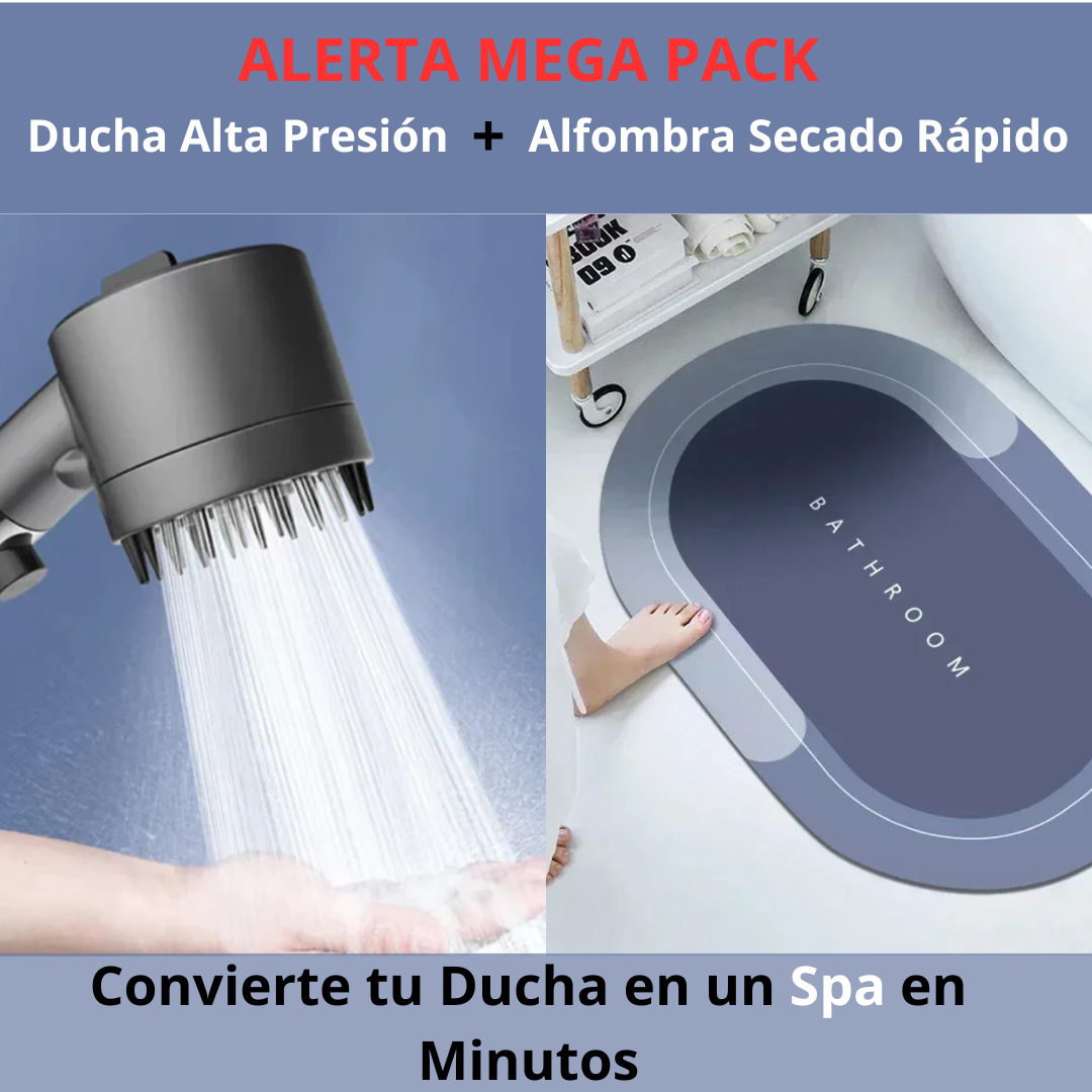 DuoPack Baño Pro - Tu Ducha Filtrada + Piso Seguro en un Solo Pack