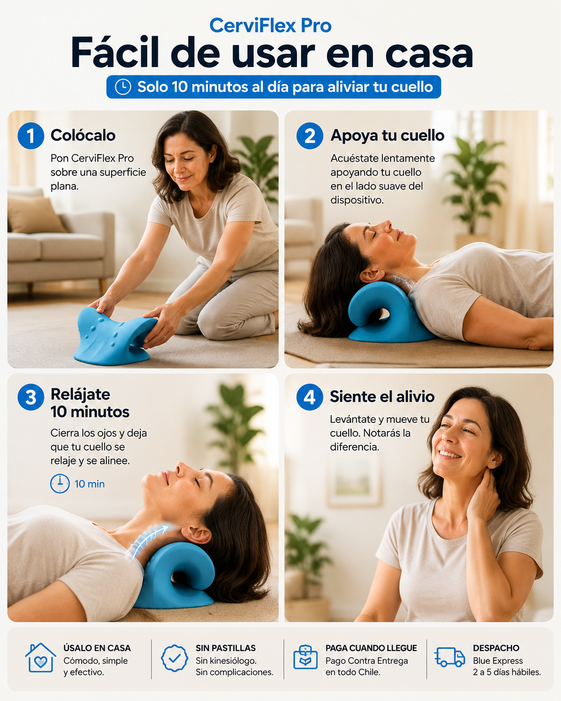 CerviFlex Pro — Alivia el dolor cervical en 10 minutos al día