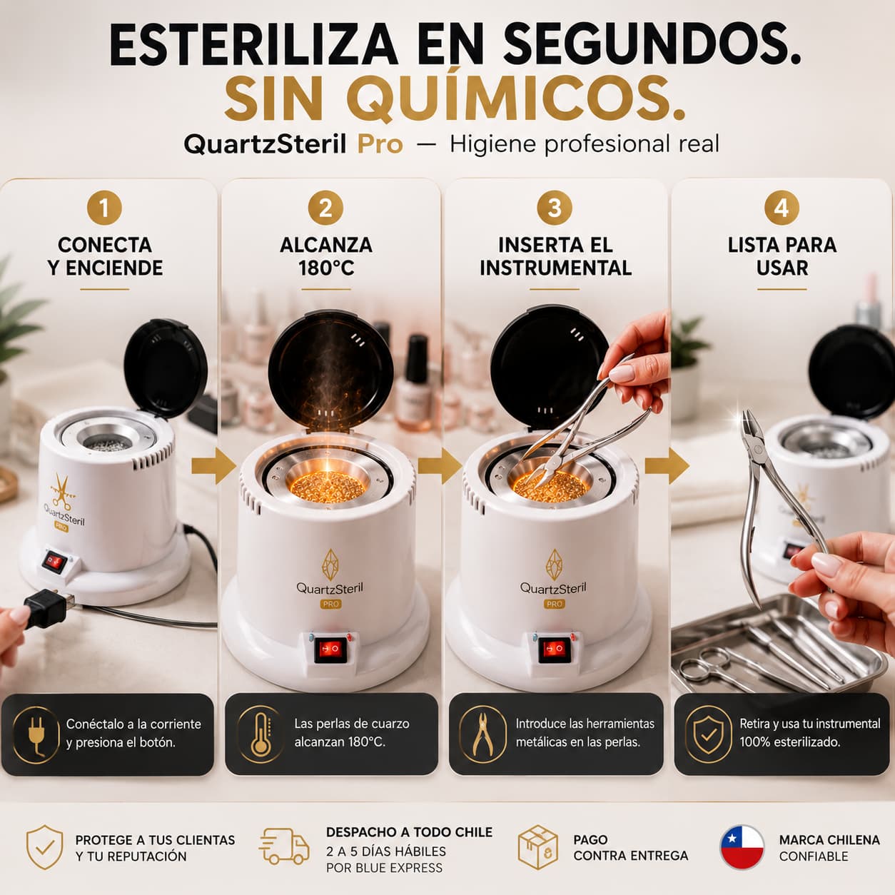 QuartzSteril Pro — Instrumental Siempre Libre de Bacterias