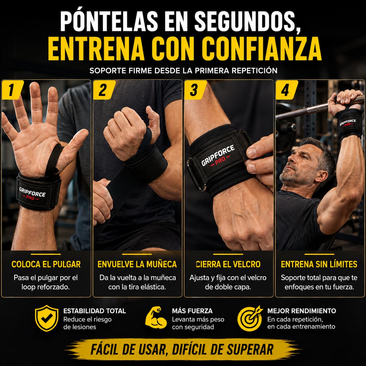 GripForce Pro 2x1 — Entrena Más, Lesiona Menos