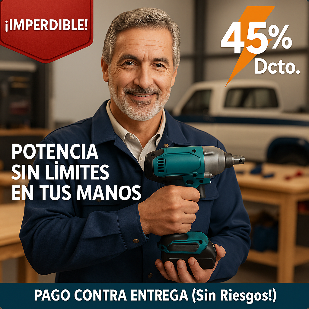 Llave de Impacto – Potencia Inalámbrica – Cambia tus ruedas en segundos sin esfuerzo
