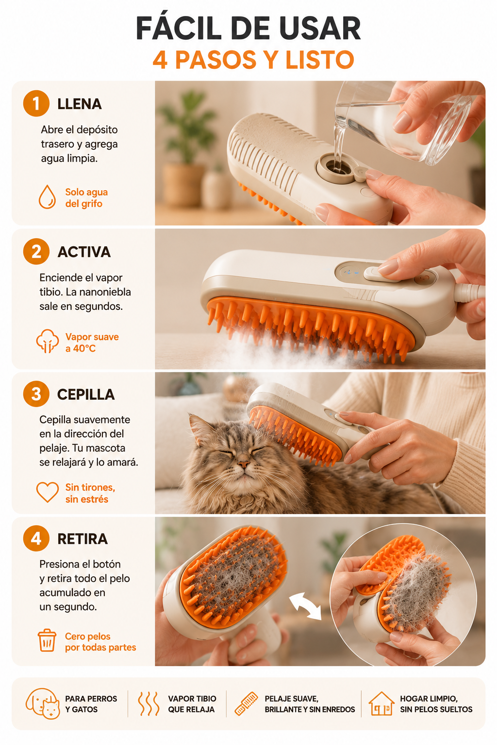 VaporPet™ 2x1 - Adiós Pelos y Enredos Para Siempre
