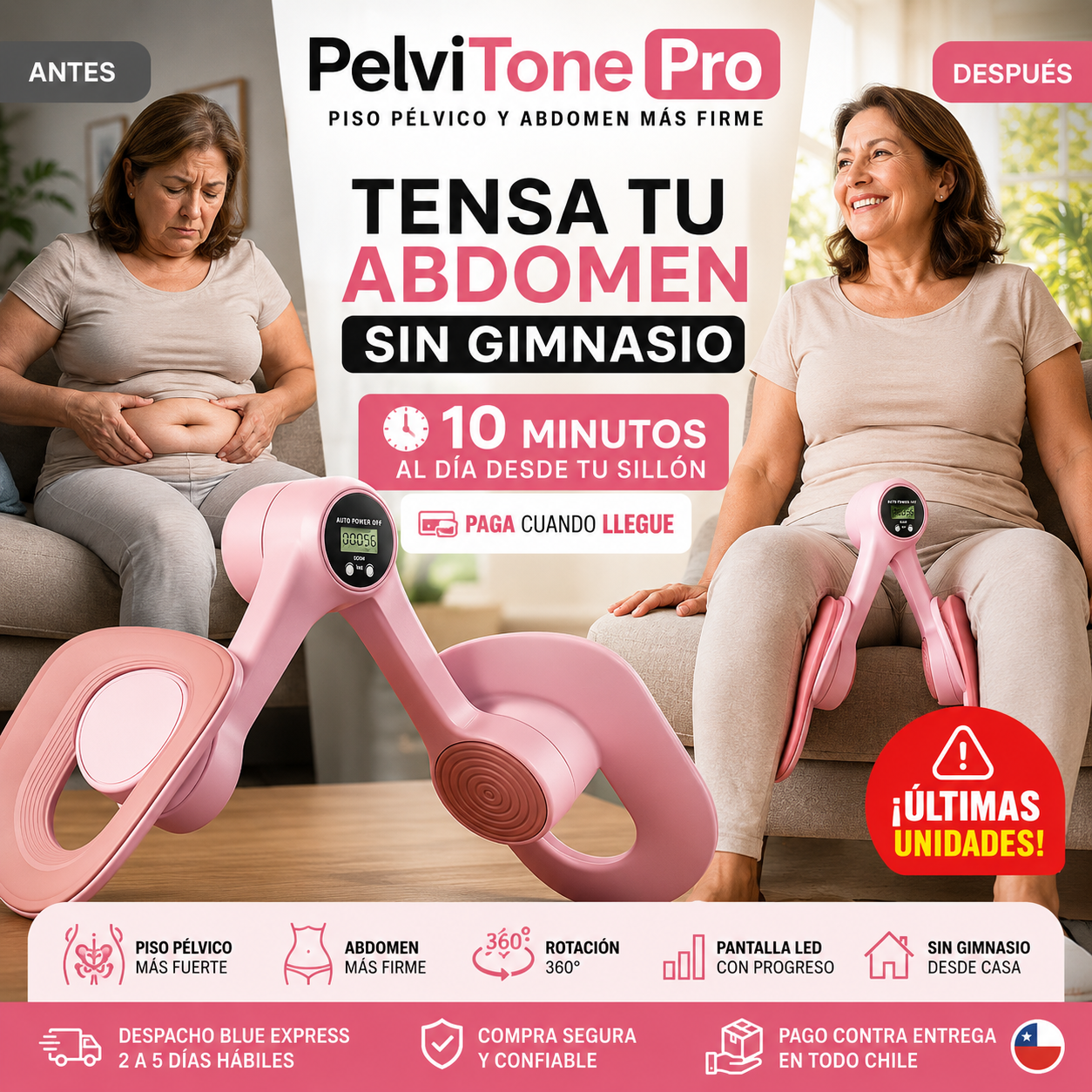 PelviTone Pro — Tonifica tu abdomen y piso pélvico sin salir de casa