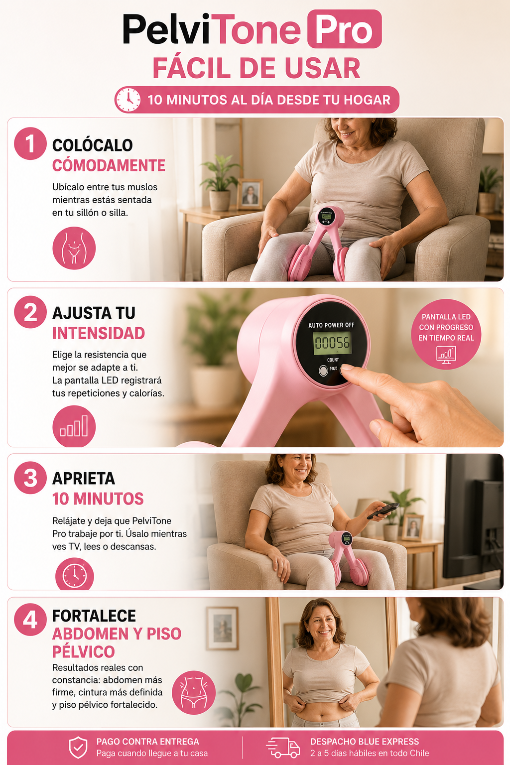 PelviTone Pro — Tonifica tu abdomen y piso pélvico sin salir de casa