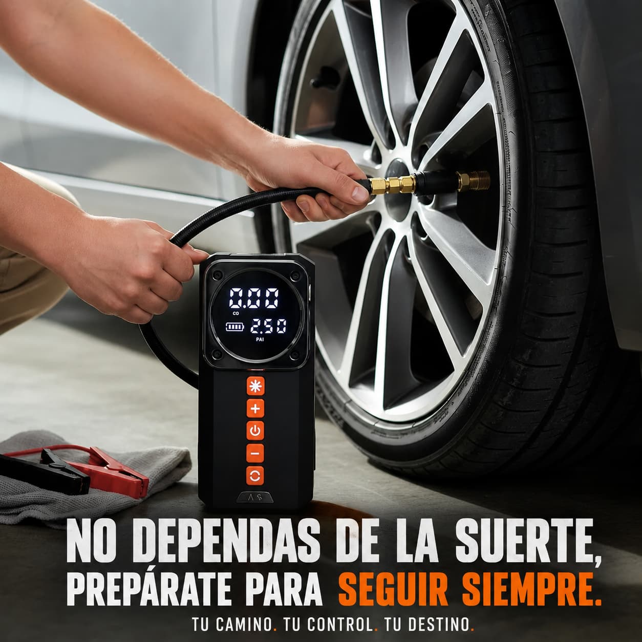 PowerStart 4en1 — Arranca, Infla, Carga e Ilumina desde tu Maletero