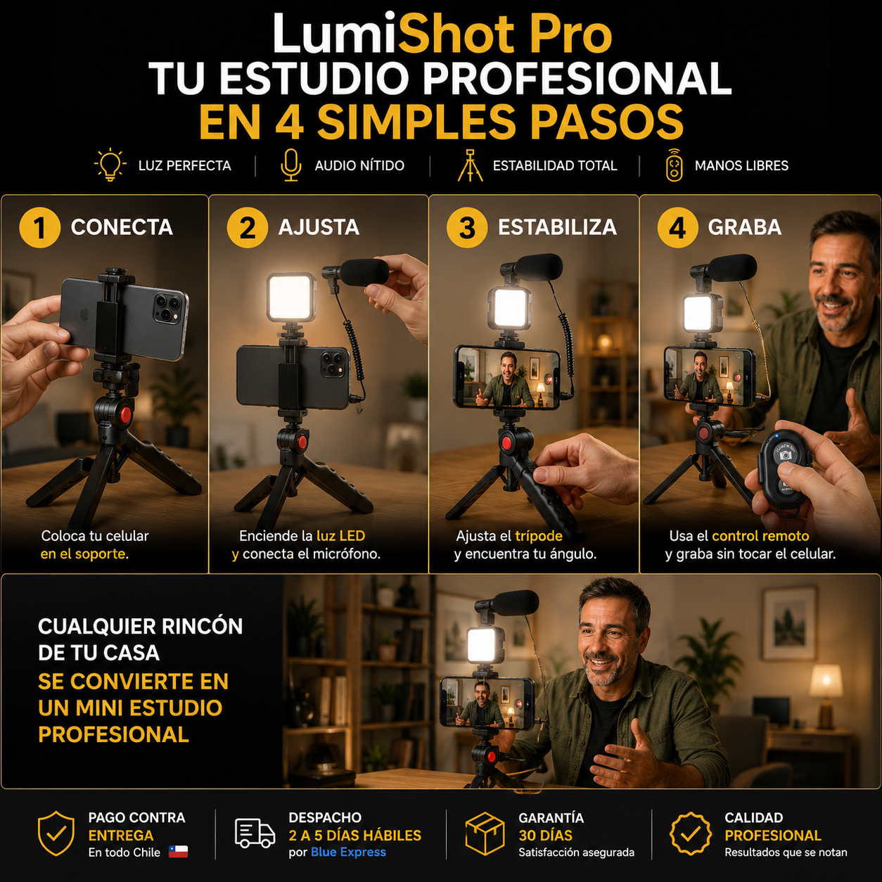 LumiShot Pro - Tu Estudio de Video en un Solo Kit