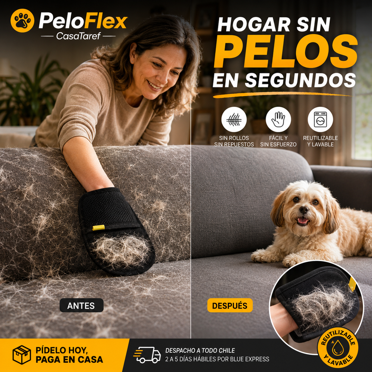 PeloFlex — Hogar sin pelos en segundos, sin esfuerzo