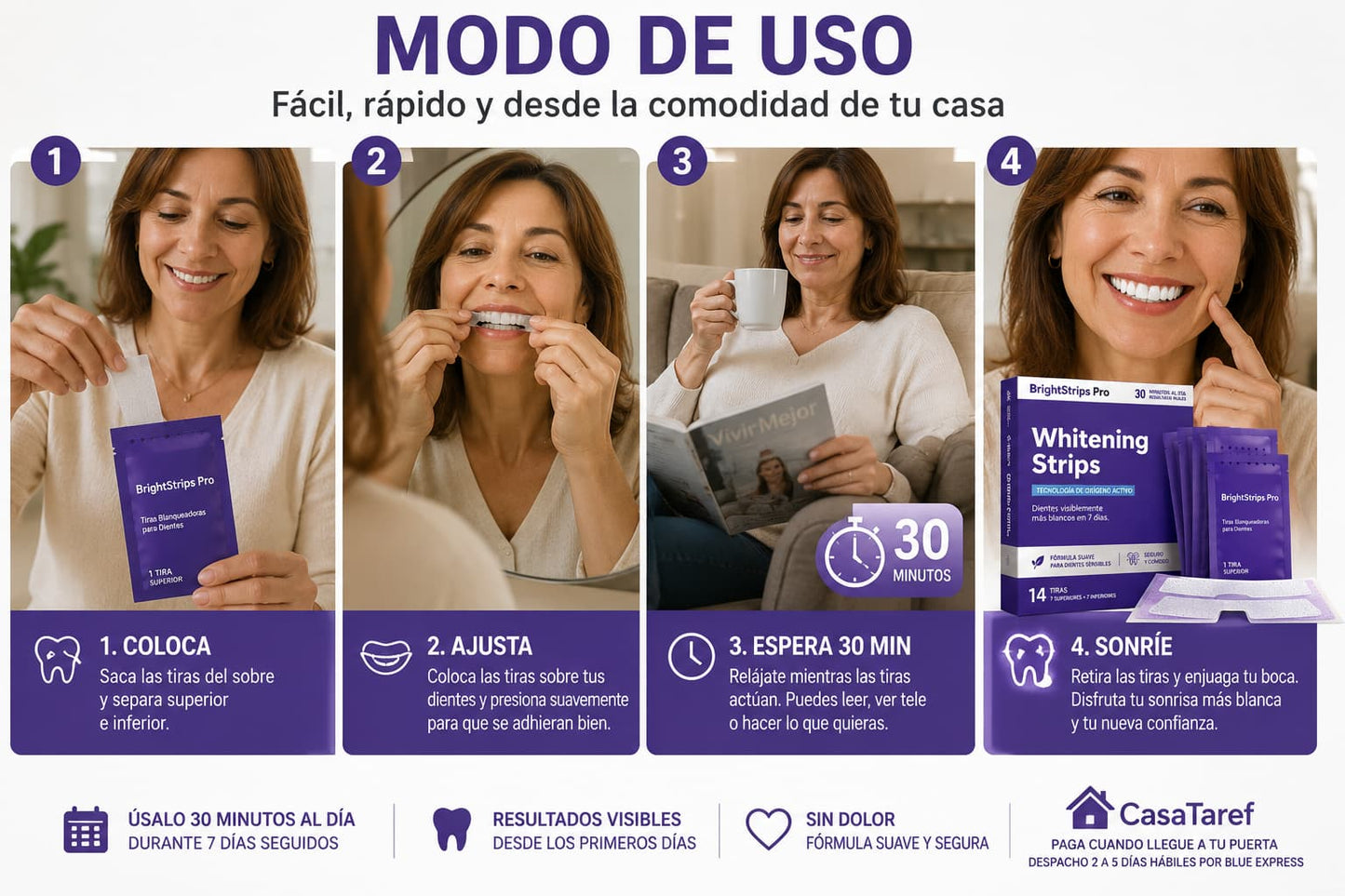 BrightStrips Pro — Lleva 2 Cajas al Precio de 1 y Luce una Sonrisa Brillante en 7 Días