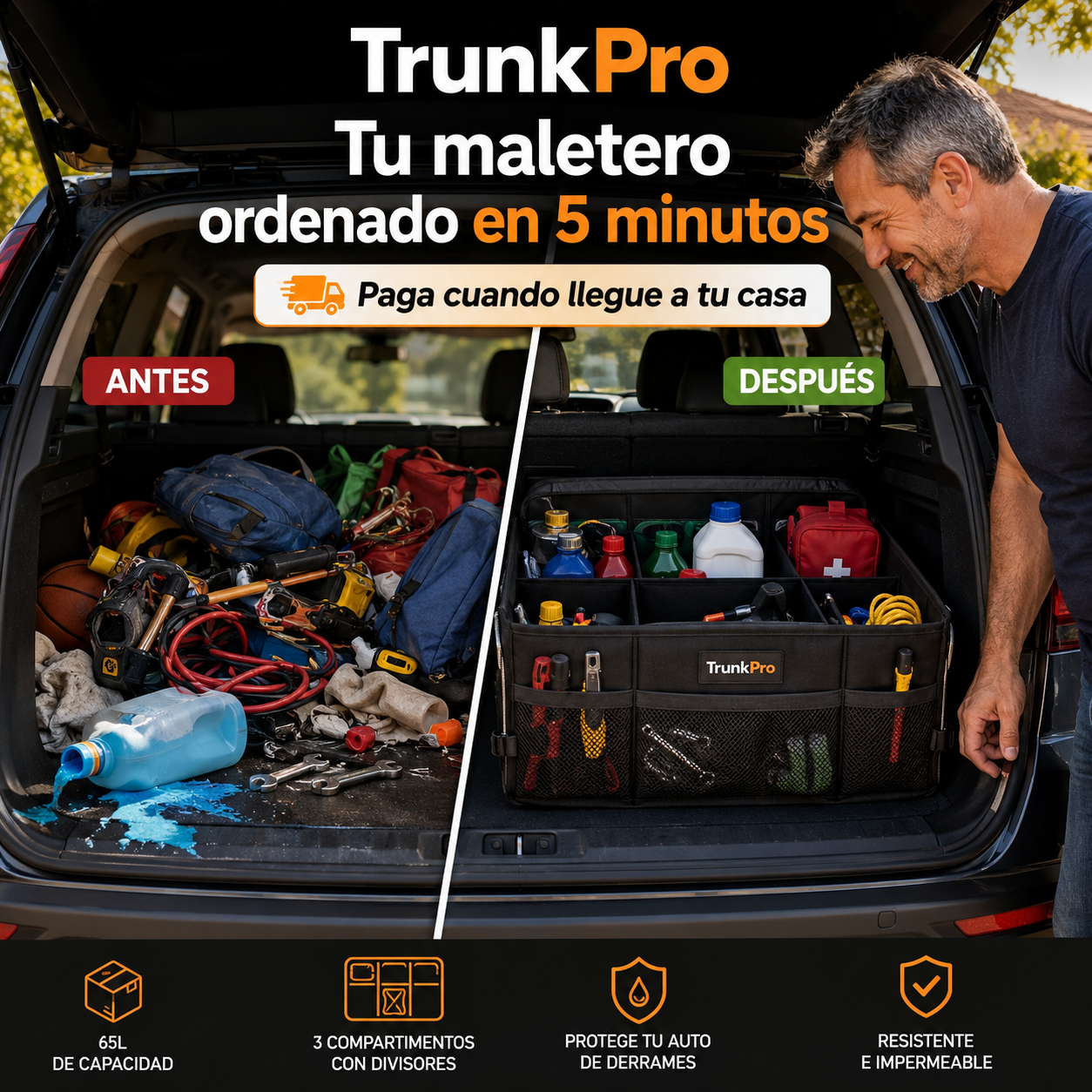 TrunkPro Black — El Maletero Ordenado que tu Auto Necesitaba