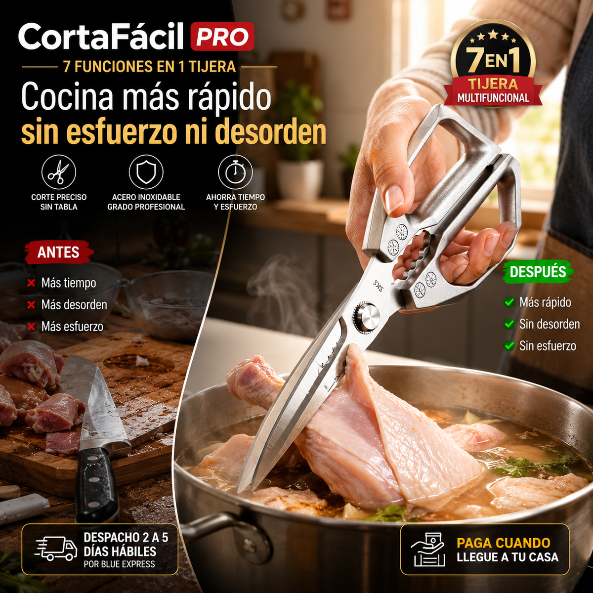 CortaFácil Pro — Cocina Más Rápido Sin Esfuerzo Ni Desorden