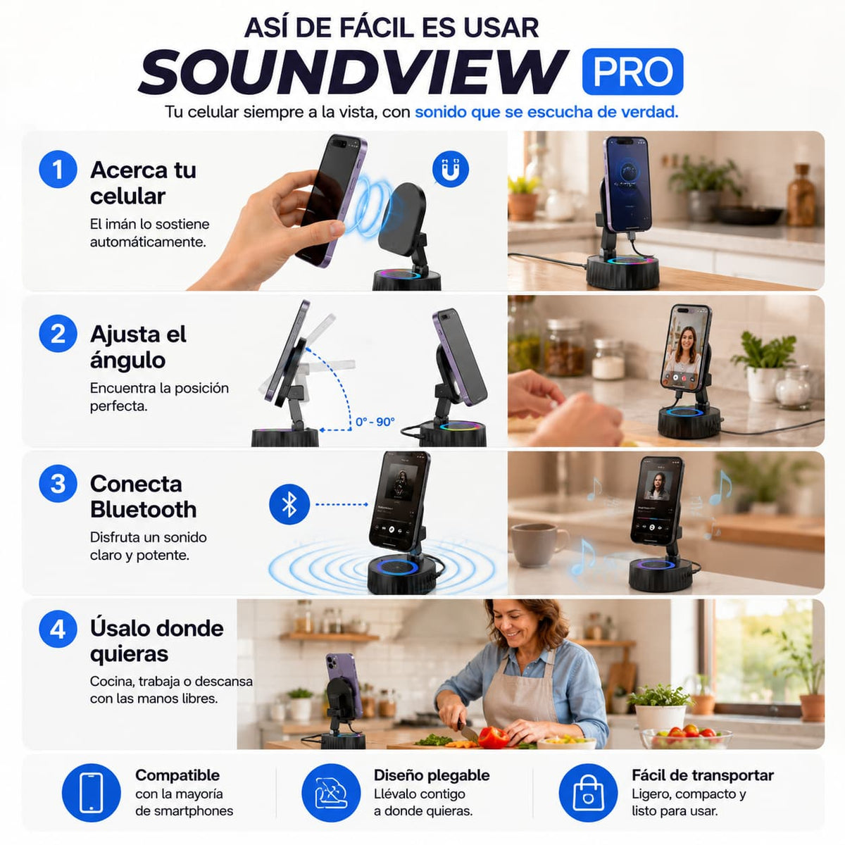 SoundView Pro - Escucha y ve tu celular sin tocarlo