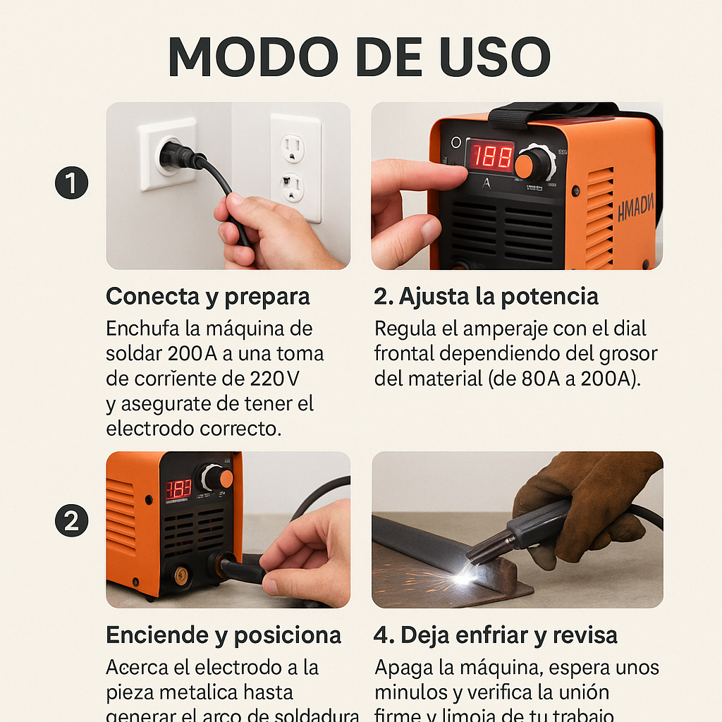 Soldadora Inverter 220V  – Repara Todo en Minutos – Potencia Profesional para Ahorrar sin Talleres