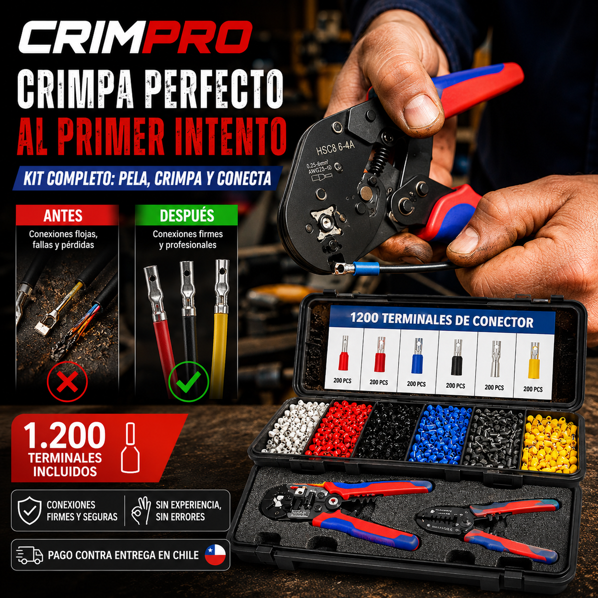 CrimPro — Crimpa y Pela Cables Perfecto en Segundos