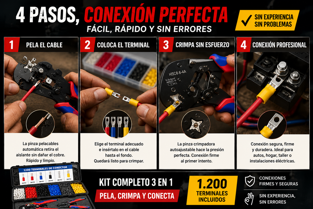 CrimPro — Crimpa y Pela Cables Perfecto en Segundos