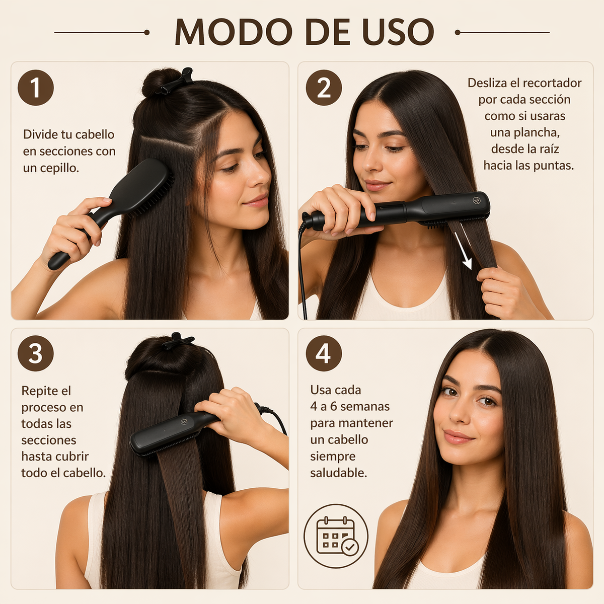 SplitGlow – Elimina las Puntas Abiertas Sin Ir a la Peluquería