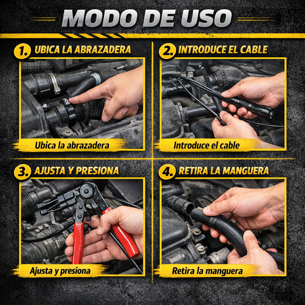Kit Profesional de Alicates para Mangueras - Acceso Profundo - Ahorra en Mecánico Hoy