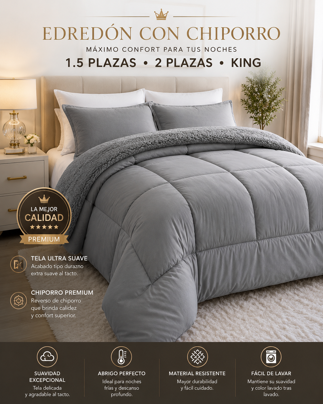 NochePlush — El cobertor que te envuelve en calor desde la primera noche