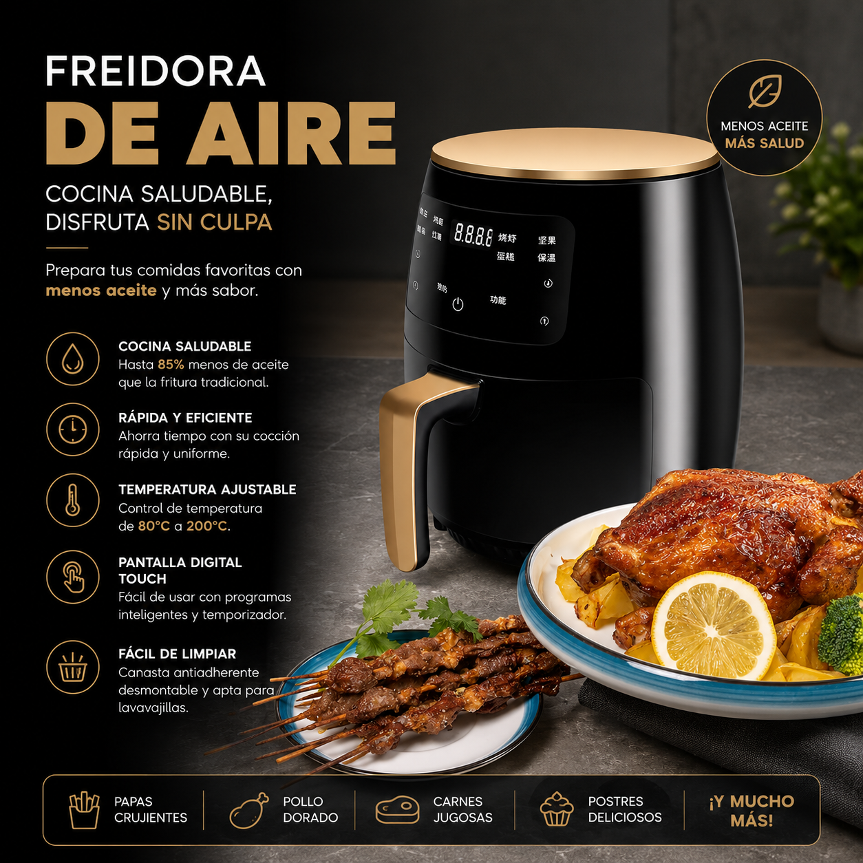 AirCook Pro — Cocina Más Sano Sin Sacrificar el Sabor