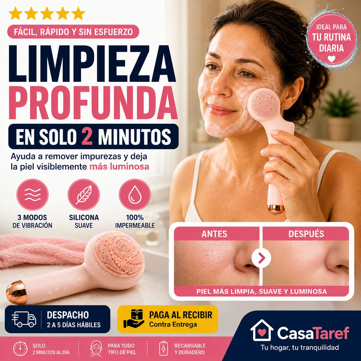 GlowPulse - Limpieza Profunda que Transforma tu Piel