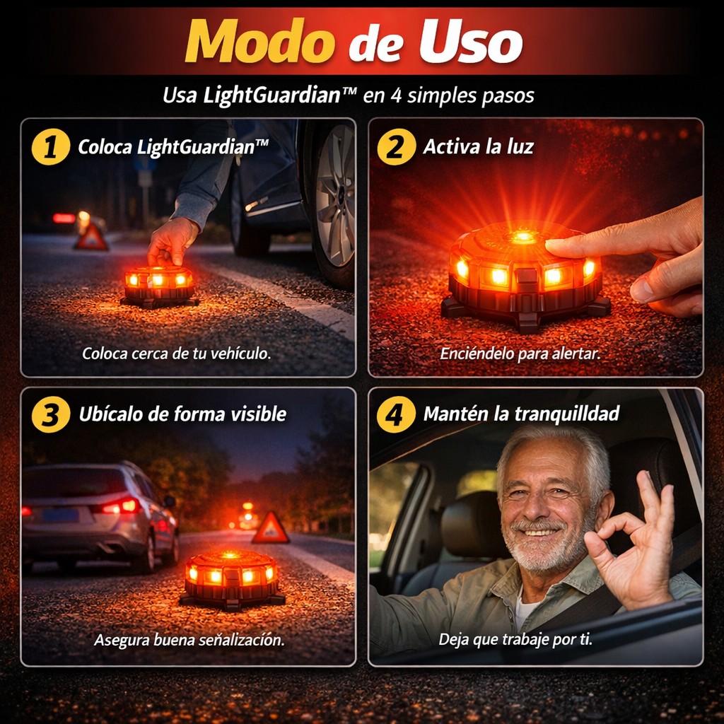 Luz de Advertencia LED – Señalización de Emergencia – Más Visibilidad y Tranquilidad al Detenerte