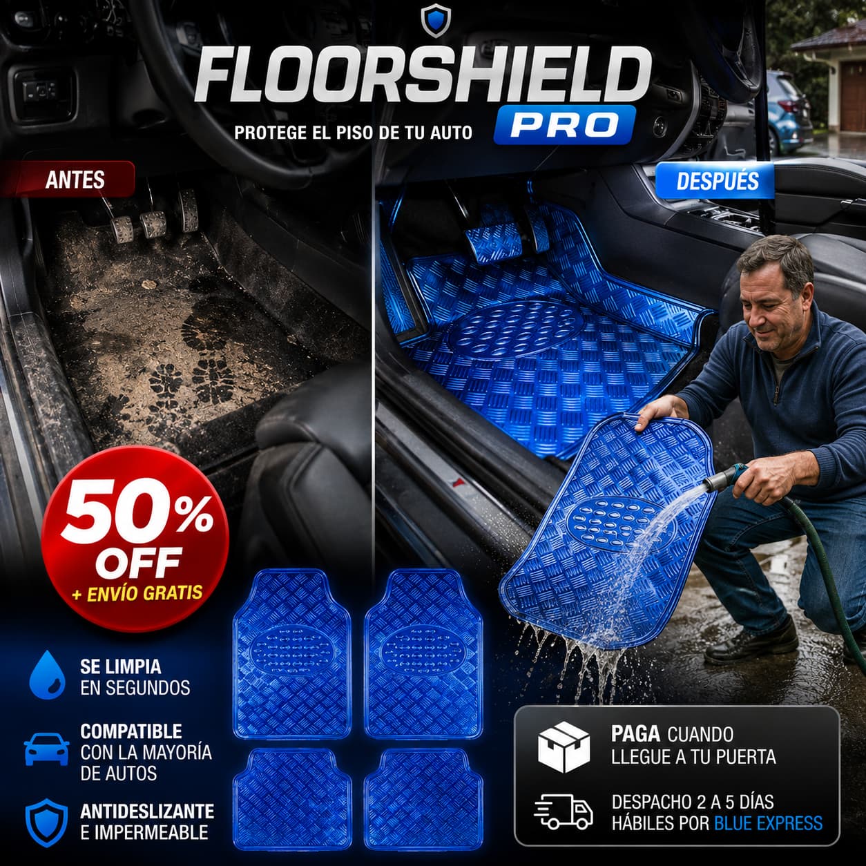 FloorShield Pro — Protege tu Auto, Olvídate del Barro