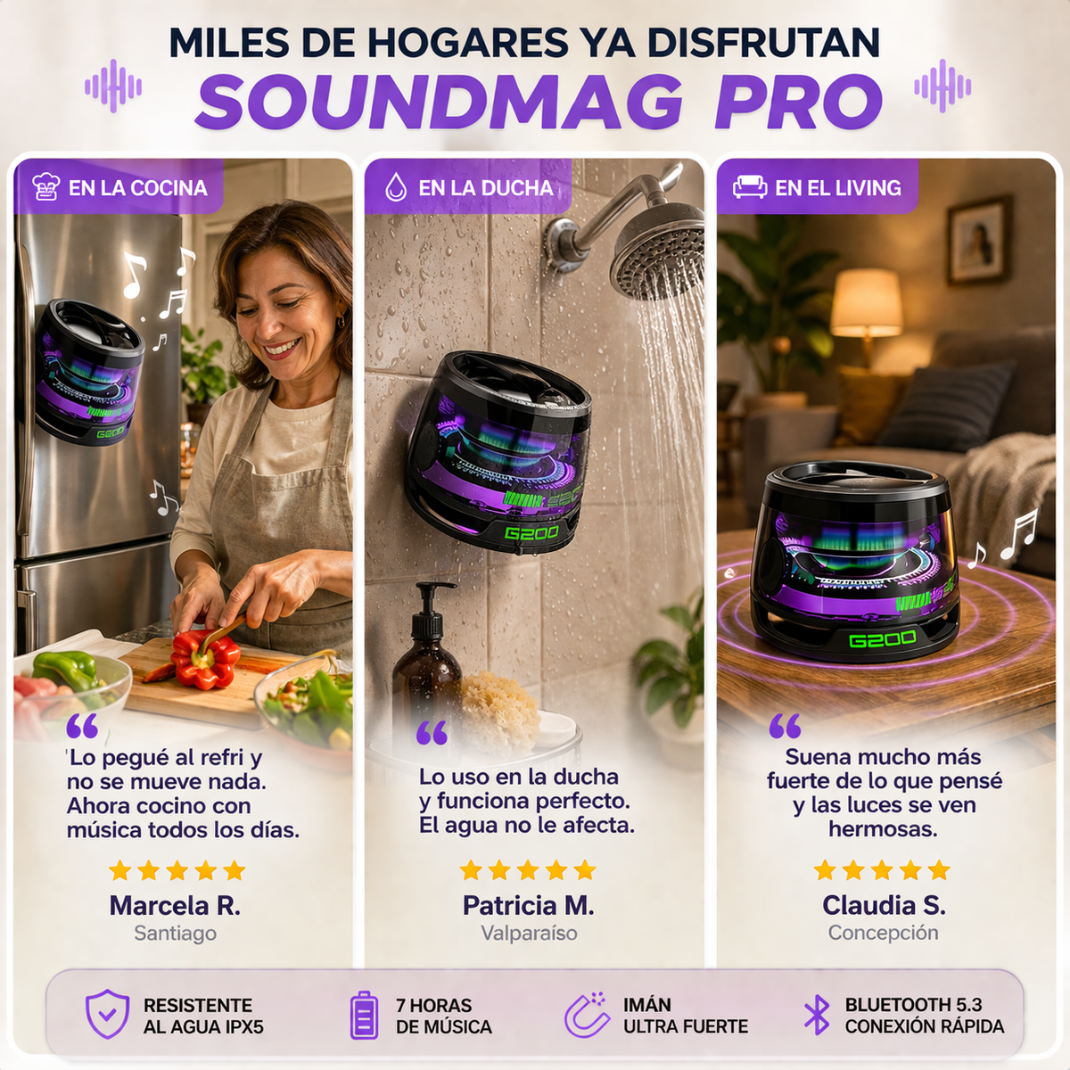 SoundMag Pro - El Altavoz Bluetooth que Se Pega a Todo y Suena Increíble