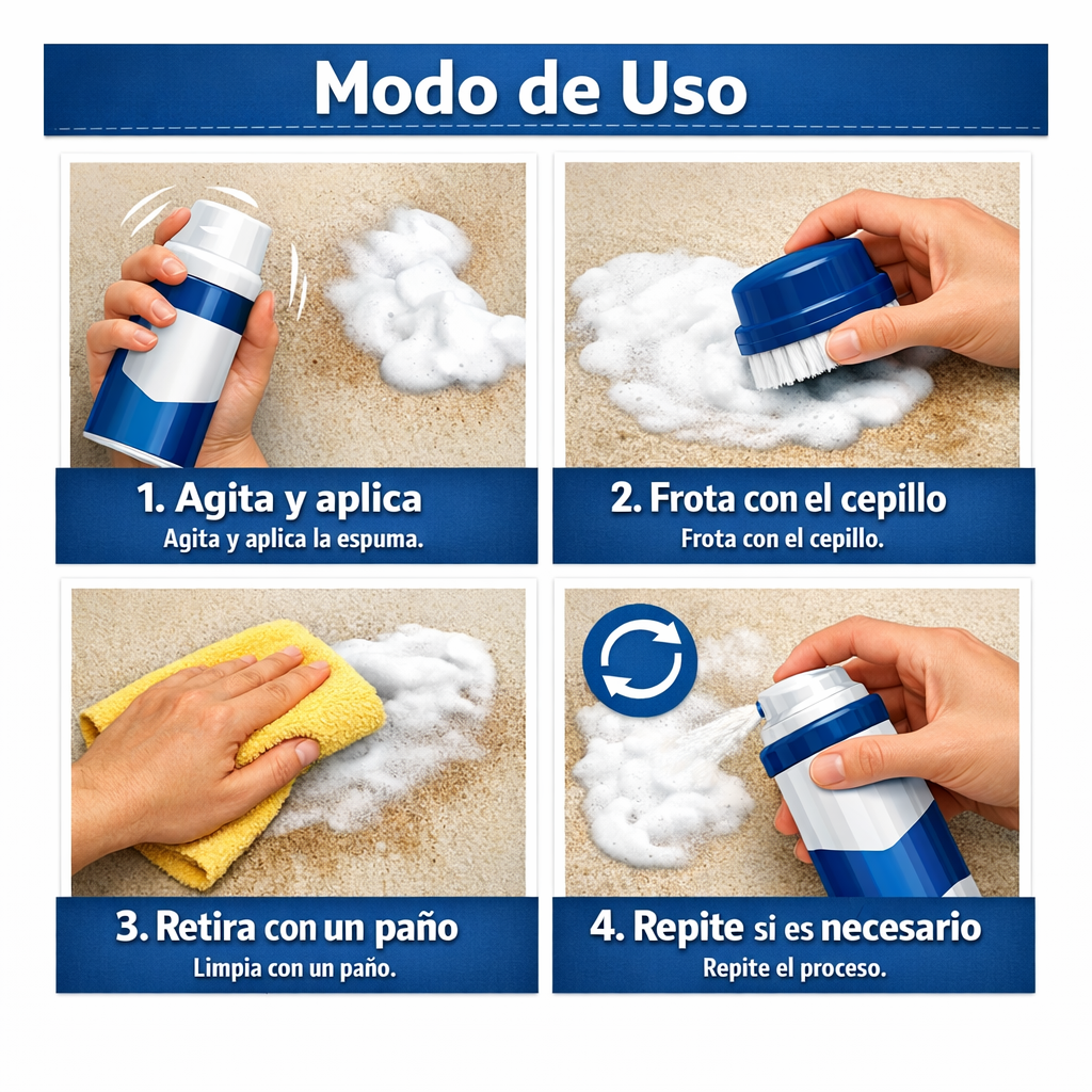 Espuma Limpiadora para Auto – Limpia Cualquier Superficie en Segundos – Adiós a la Suciedad en 1 Sola Pasada 🚗✨
