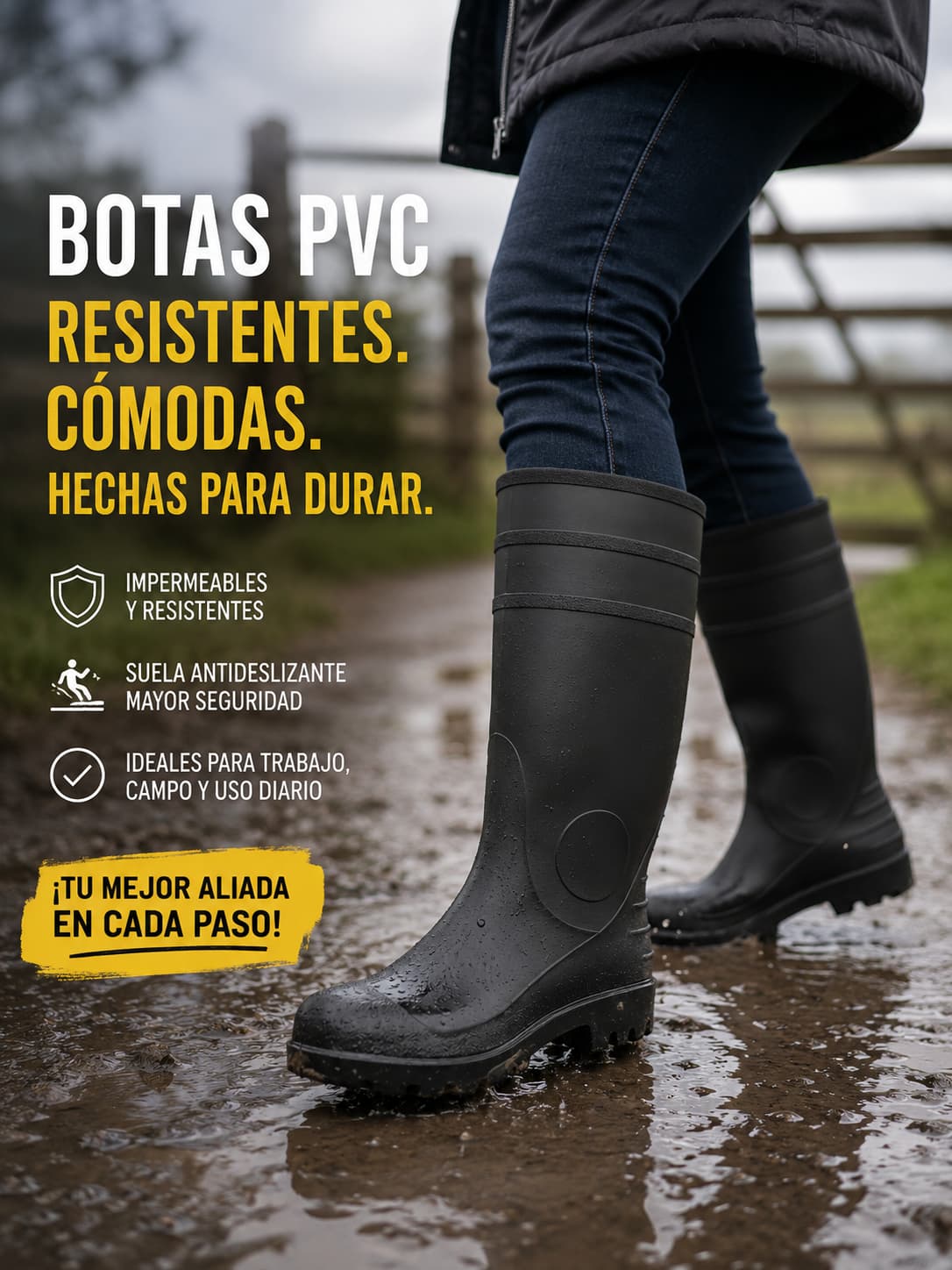 FortePro Acero - Pies protegidos y secos en toda faena