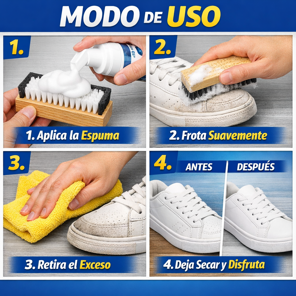 Kit Limpieza Zapatillas – Renueva y Desmancha – Blancas en Minutos