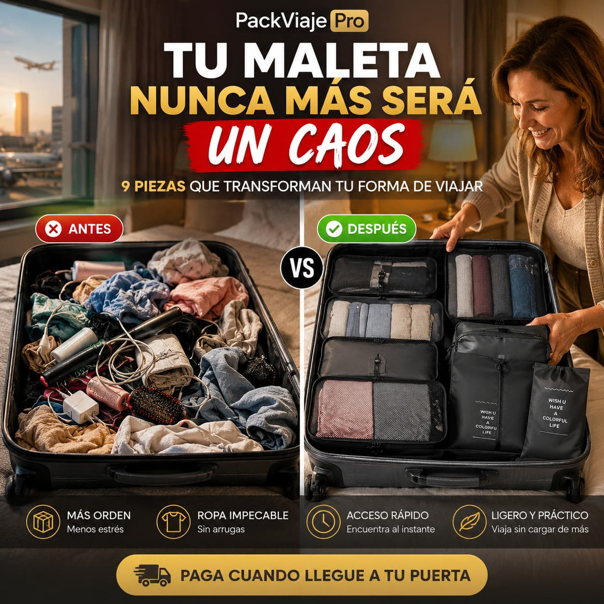 PackViaje Pro - Ordena tu maleta en minutos, viaja sin estrés