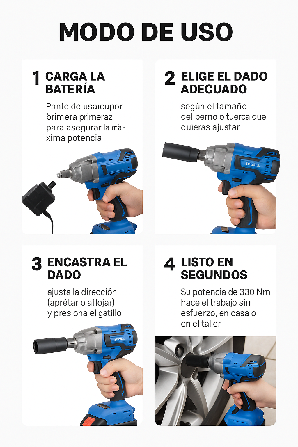 Llave de Impacto – Potencia Inalámbrica – Cambia tus ruedas en segundos sin esfuerzo