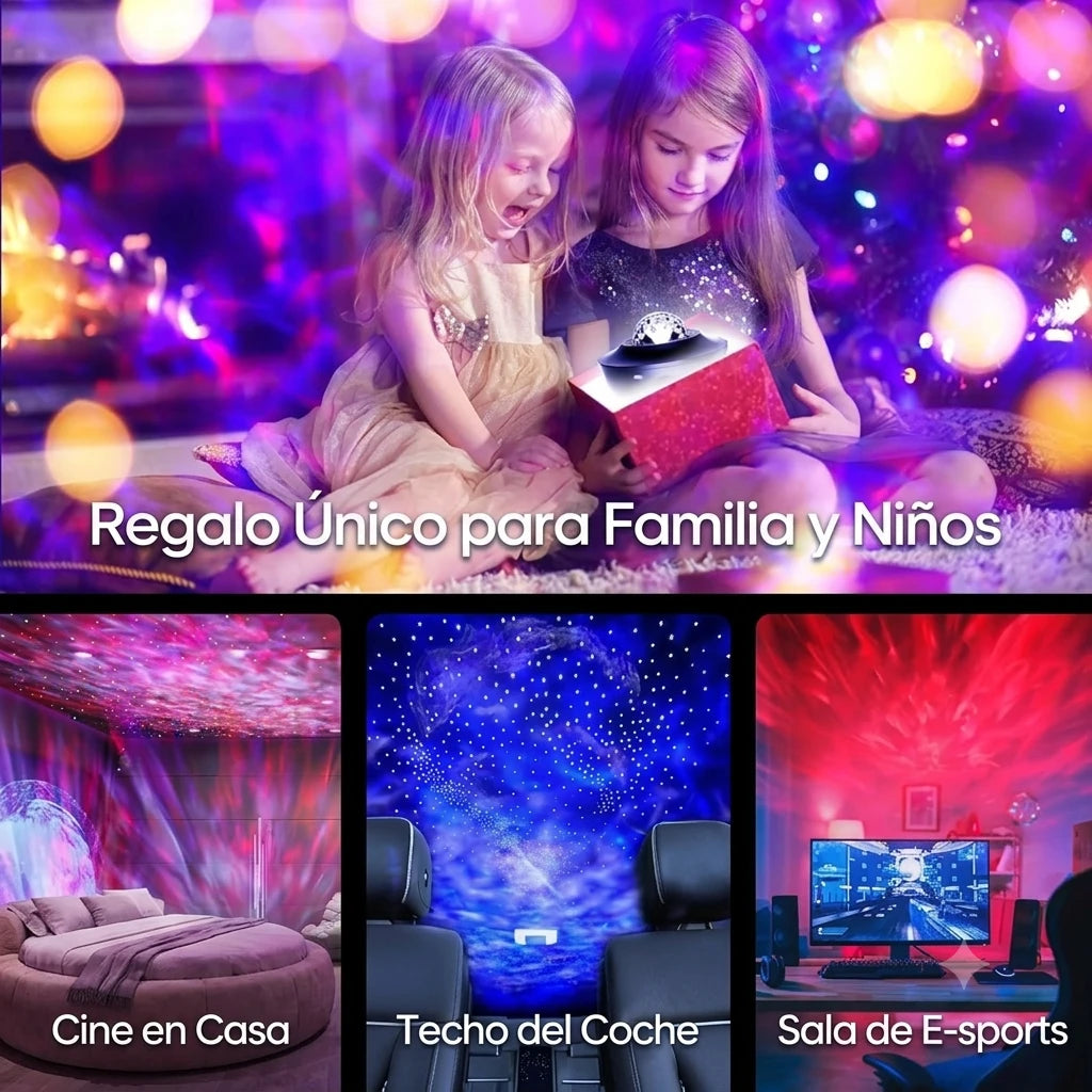 NoctiLux  Transforma tu Cuarto en un Cielo Estrellado Proyector de Estrellas 4 en 1