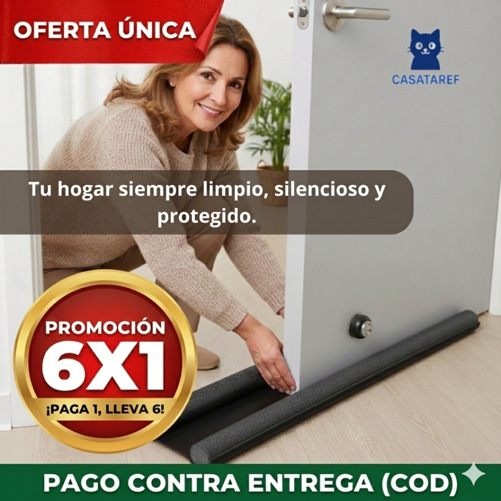 Bloqueador Adhesivo de Puerta 6x1 – Sellado Térmico – Confort y Ahorro desde el Primer Día