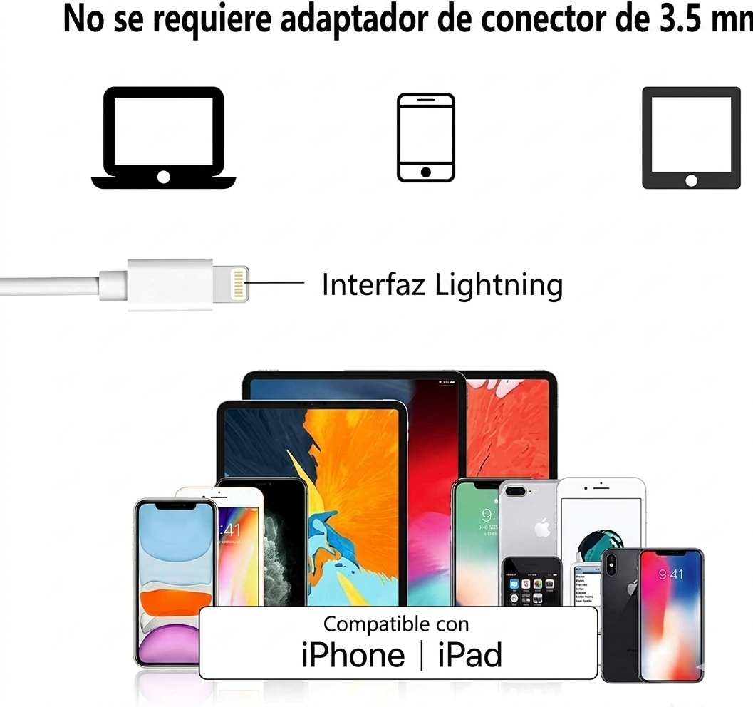 iPlugSound Pro - Audífonos con Cable Diseñados Solo para iPhone
