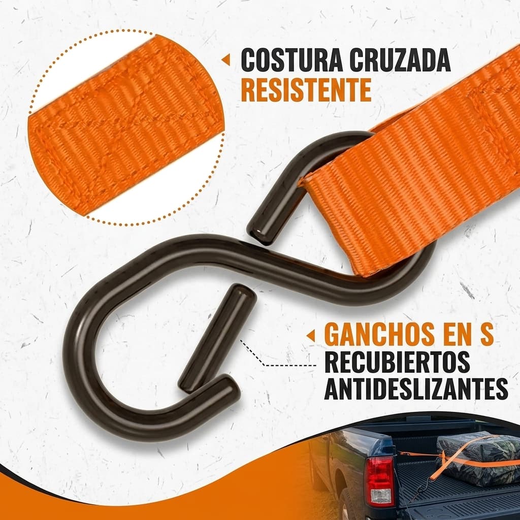 CargoFix Pro — 4 Eslingas que Aseguran tu Carga sin Que Nada se Mueva
