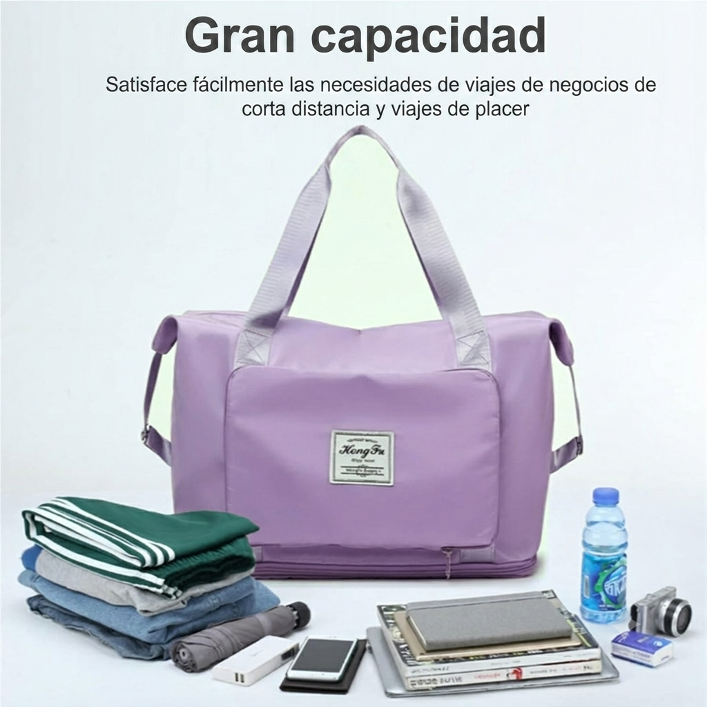 Voyago Pro — El bolso plegable que se expande cuando tu maleta ya no da más
